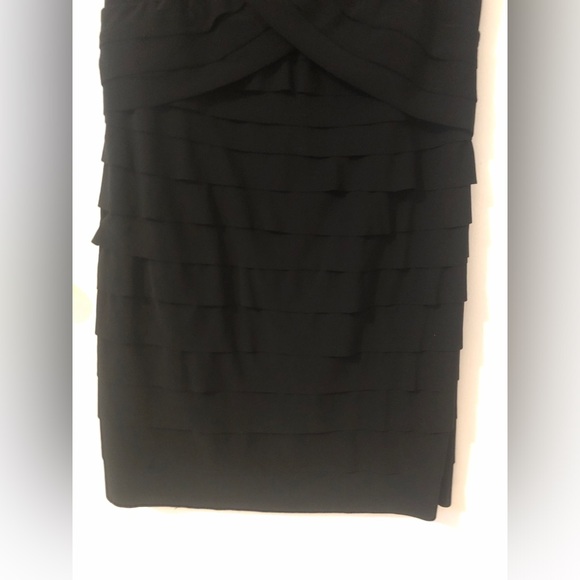 Evan Piccone Black Sleeveless Ruffle Cocktail Dress - Picture 4 of 9